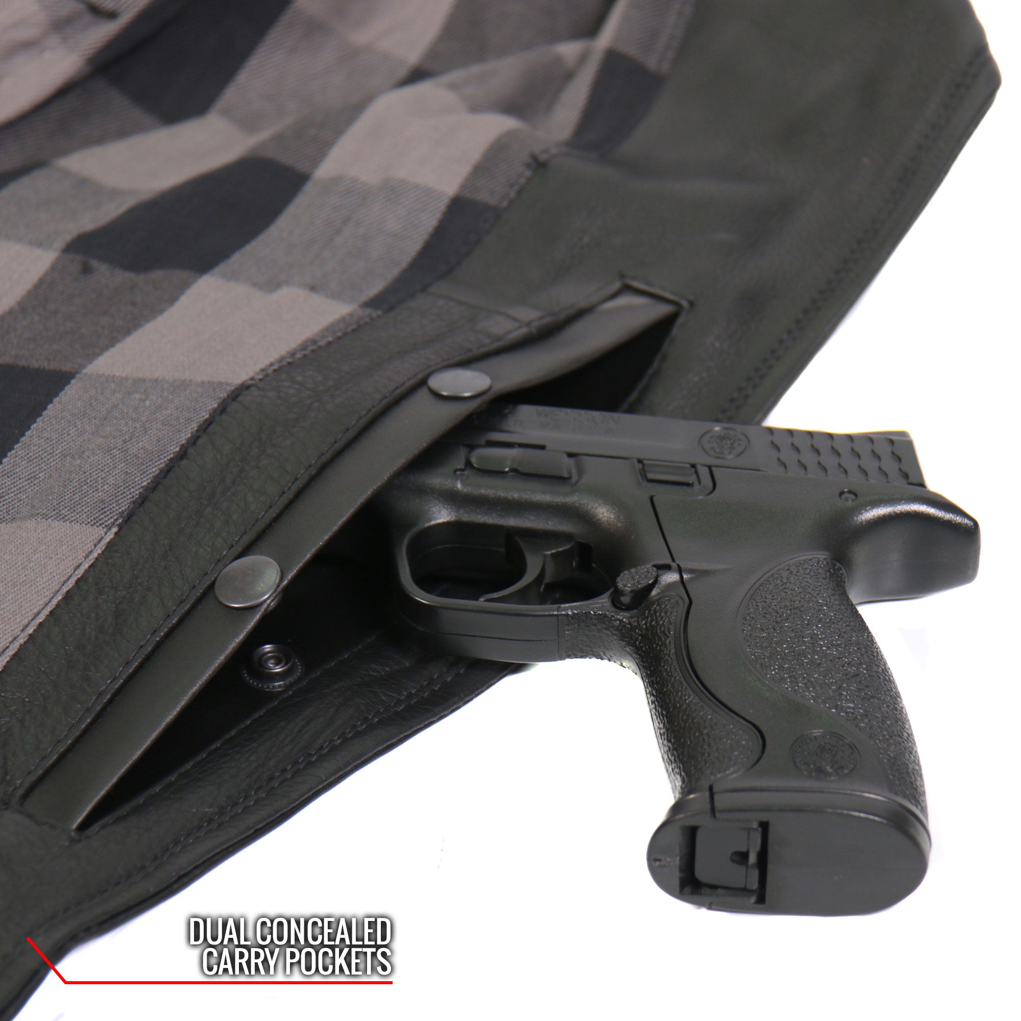 JKL1034 Ladies Biker Black Leather Motorcycle Jacket with Plaid Flannel Lining