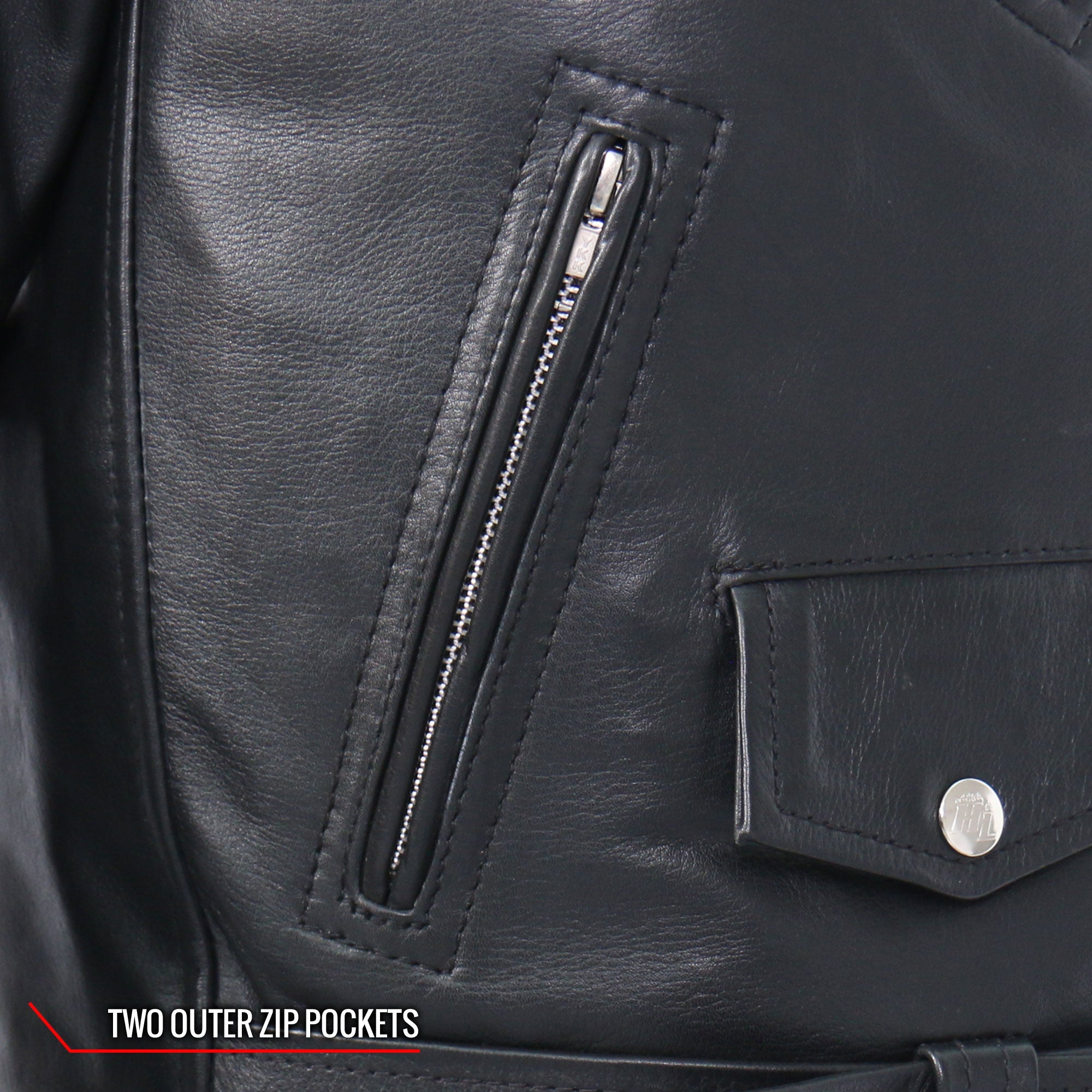 Rose Embroidered Ladies Motorcycle Style Leather Jacket