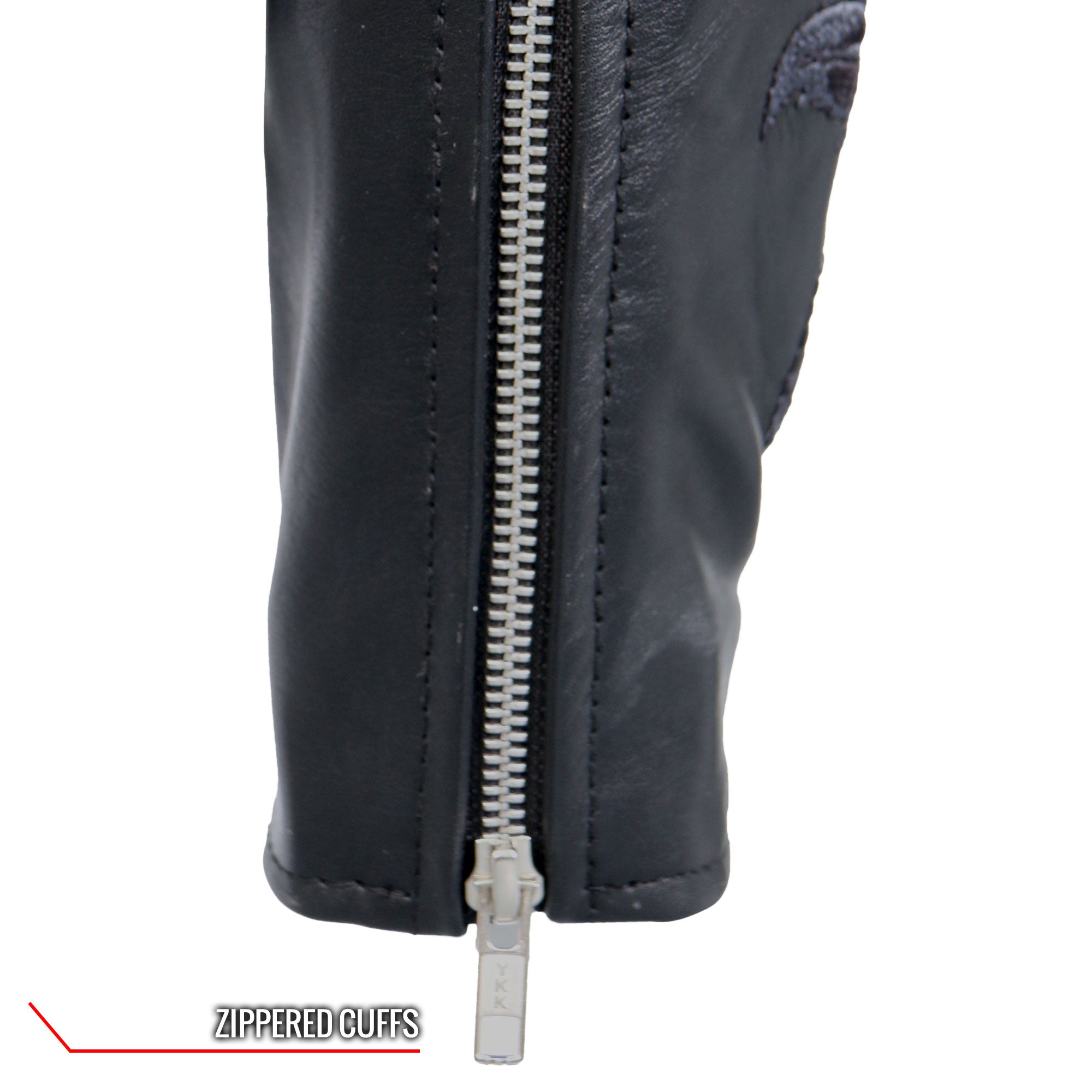 Rose Embroidered Ladies Motorcycle Style Leather Jacket