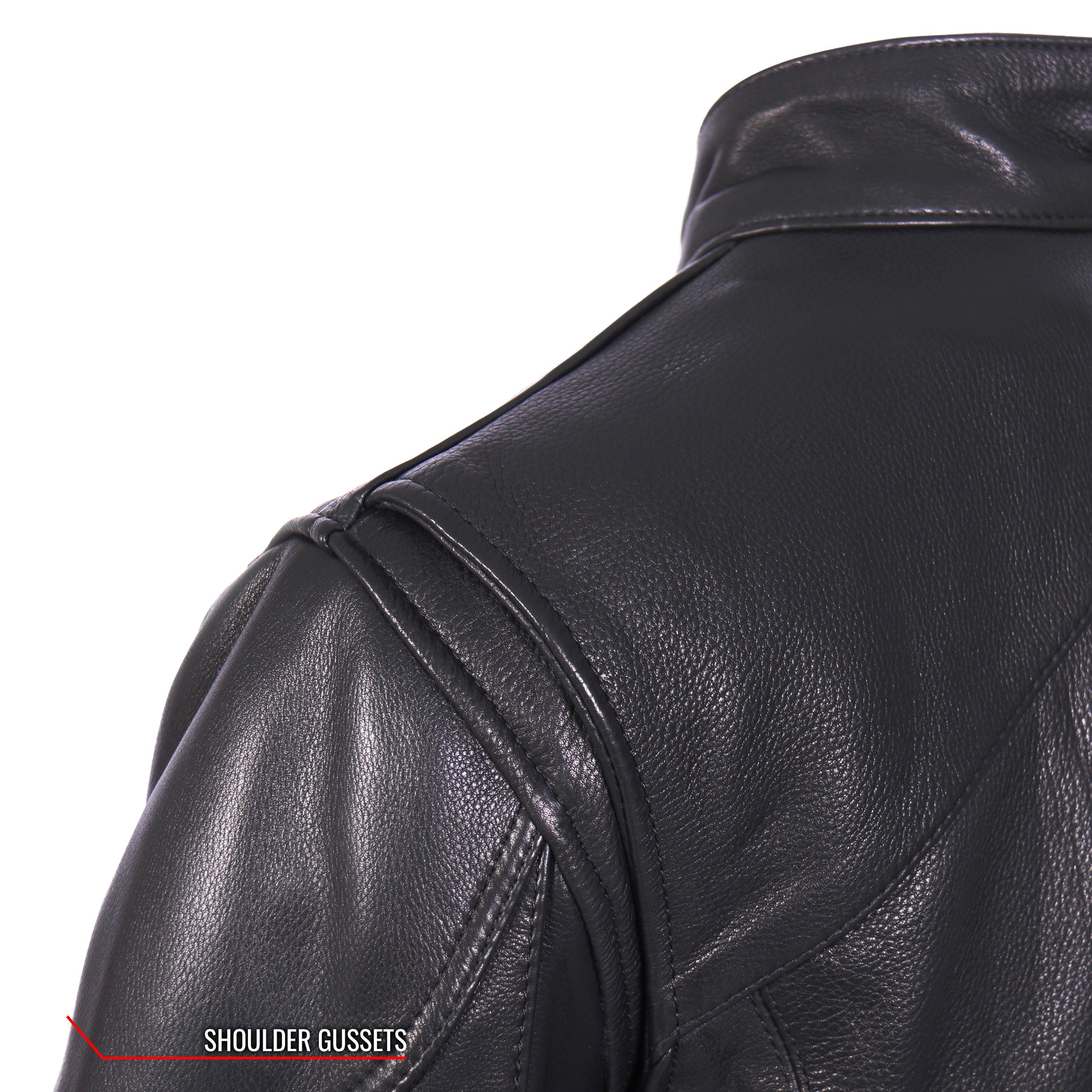 JKL5001 USA Made Ladies Vented Motorcycle Black Leather Biker Jacket