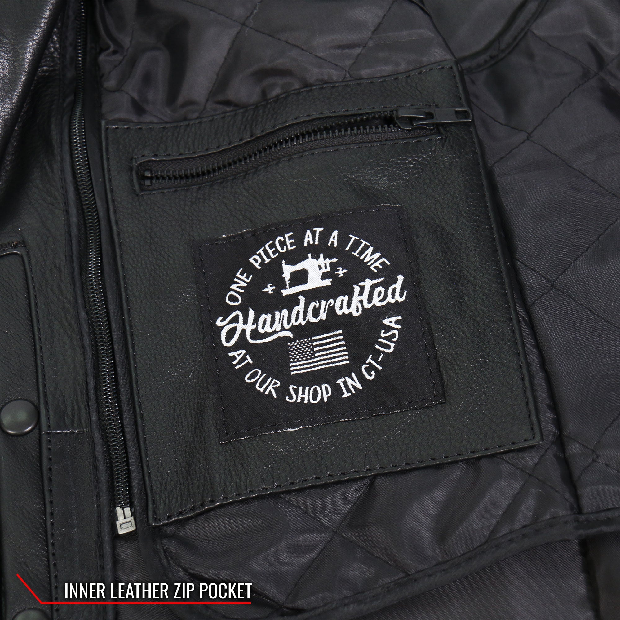 JKL5001 USA Made Ladies Vented Motorcycle Black Leather Biker Jacket