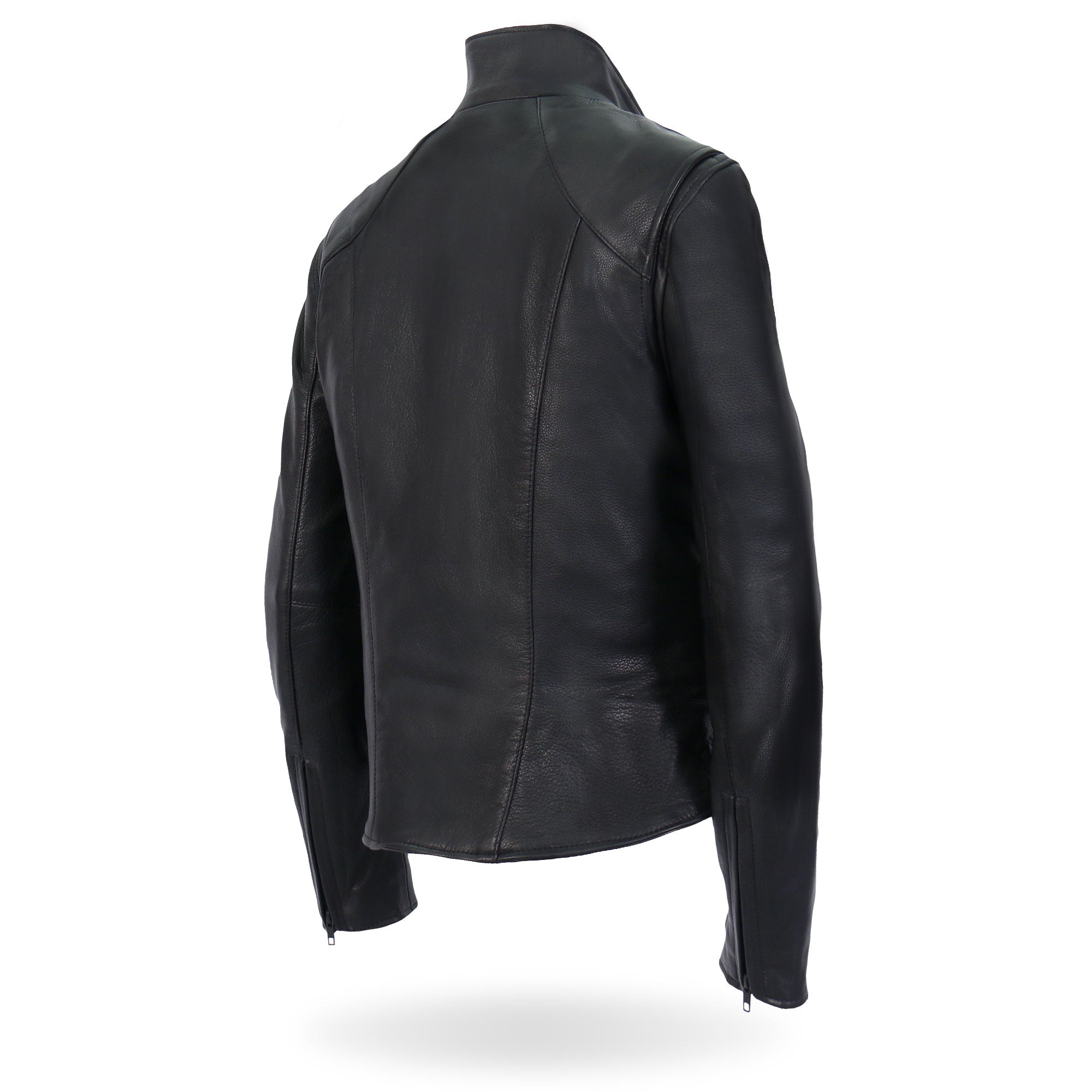 JKL5003 USA Made Ladies Clean Cut Leather Motorcycle Biker Jacket