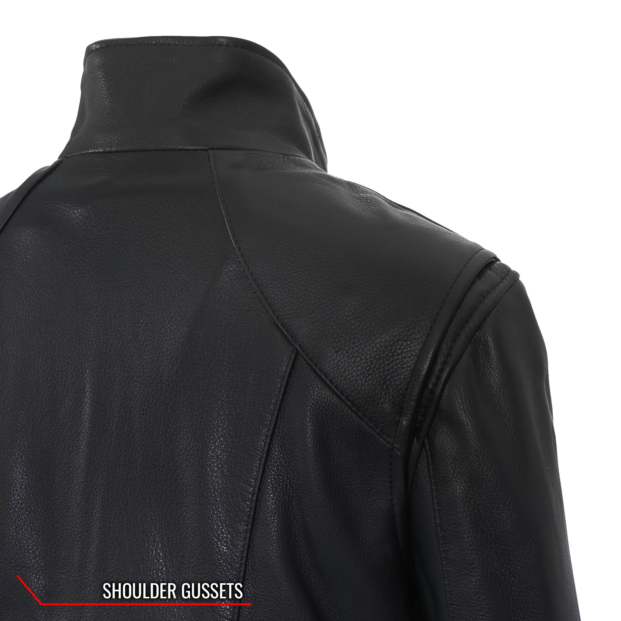 JKL5003 USA Made Ladies Clean Cut Leather Motorcycle Biker Jacket