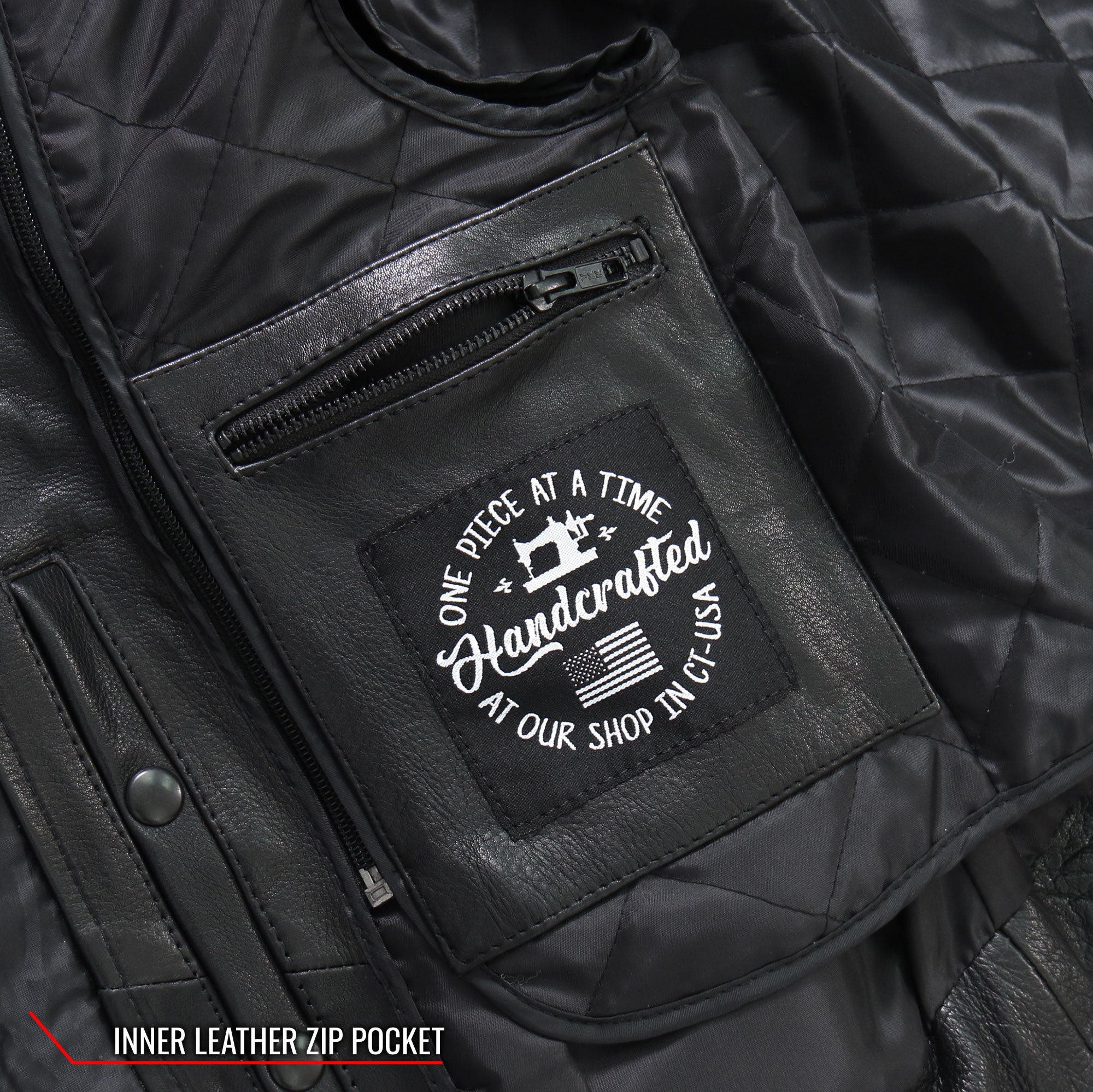 JKL5003 USA Made Ladies Clean Cut Leather Motorcycle Biker Jacket