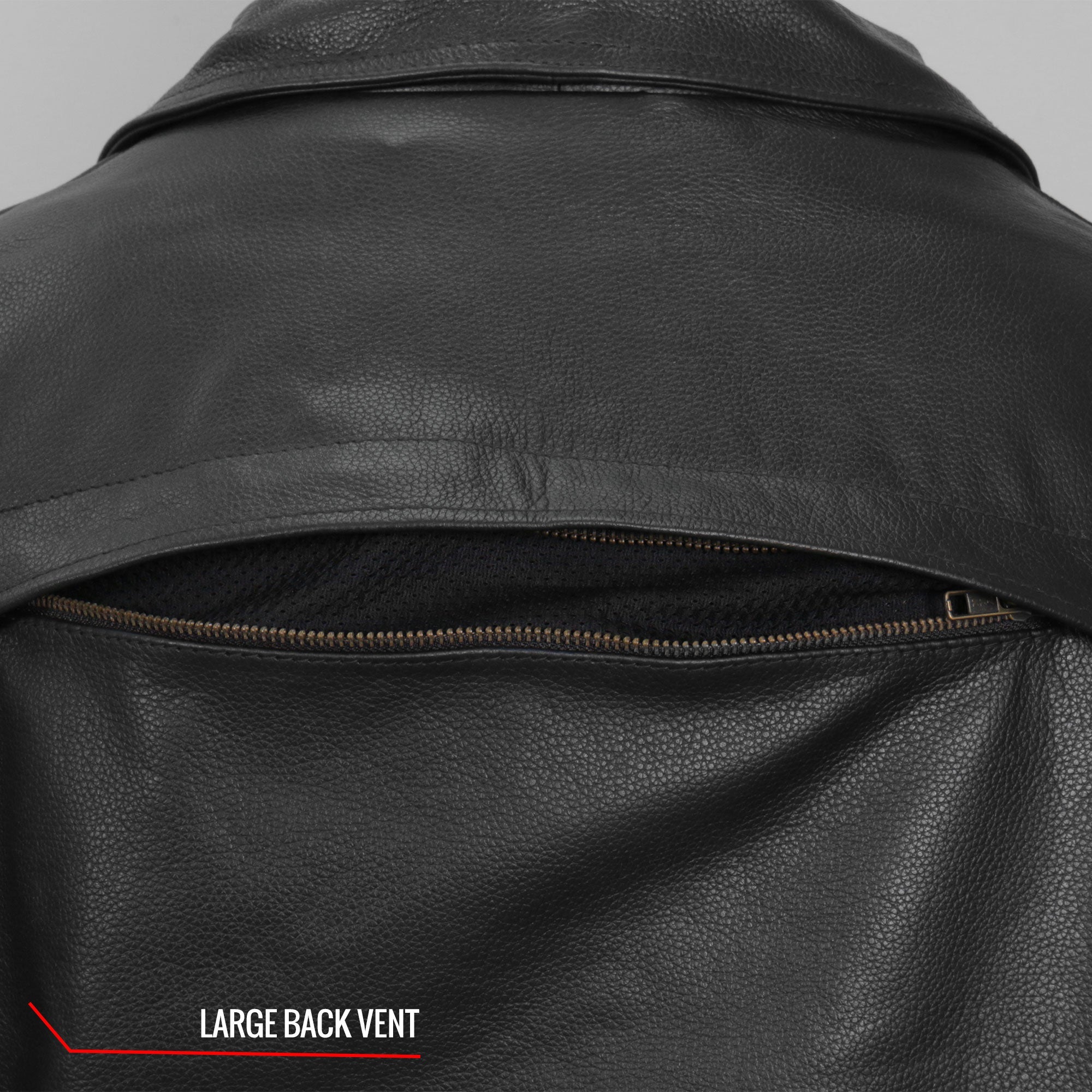 JKM1022 Mens Motorcycle Leather Biker Jacket with Concealed Carry Pocket