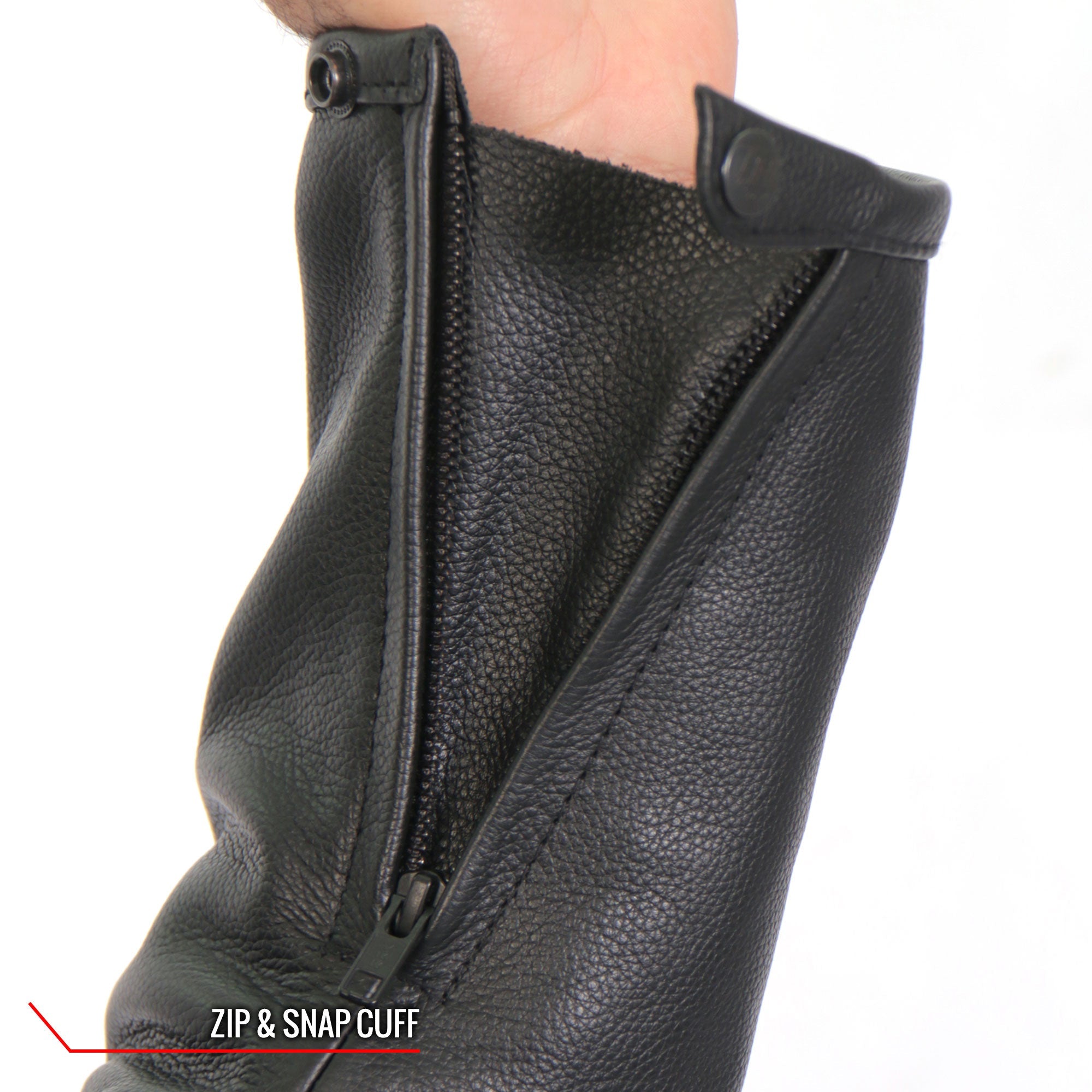 JKM1028 Men's Black Leather Motorcycle style Biker Jacket with Zip Out Lining