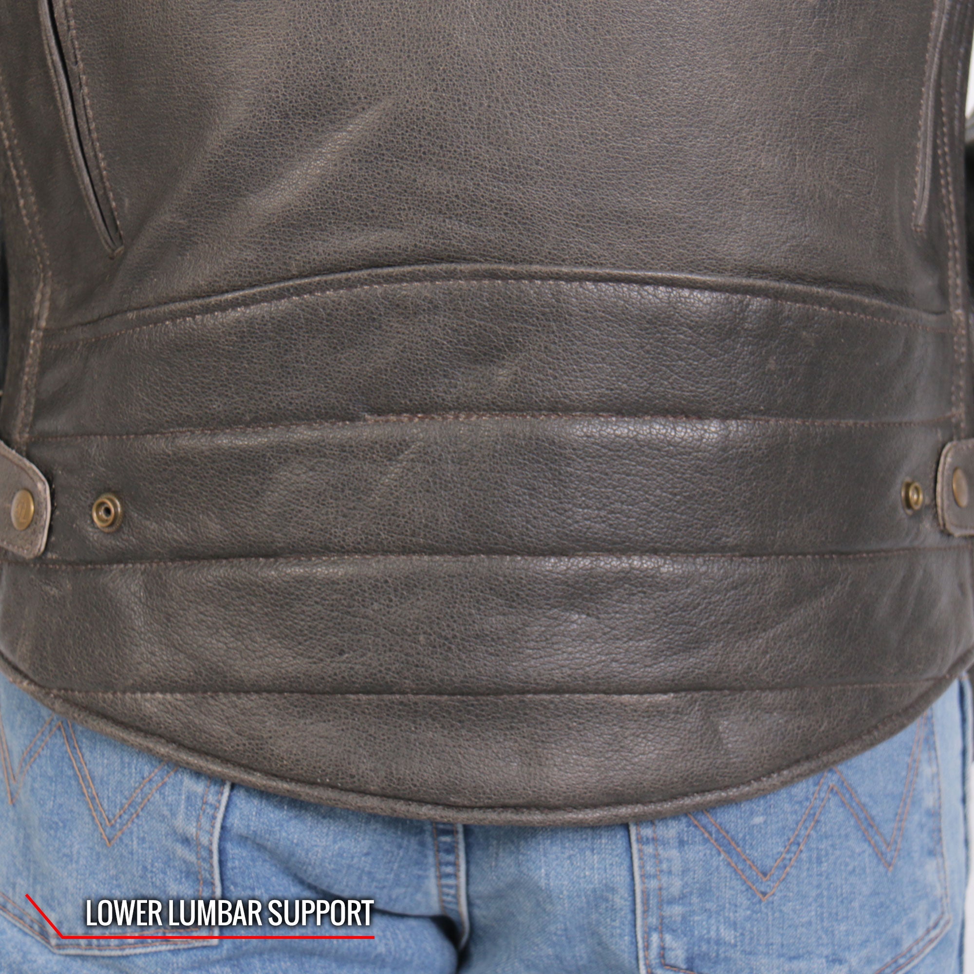 JKM1029 Men’s Distress Brown Motorcycle style ‘Carry and Conceal’ Leather Biker Jacket