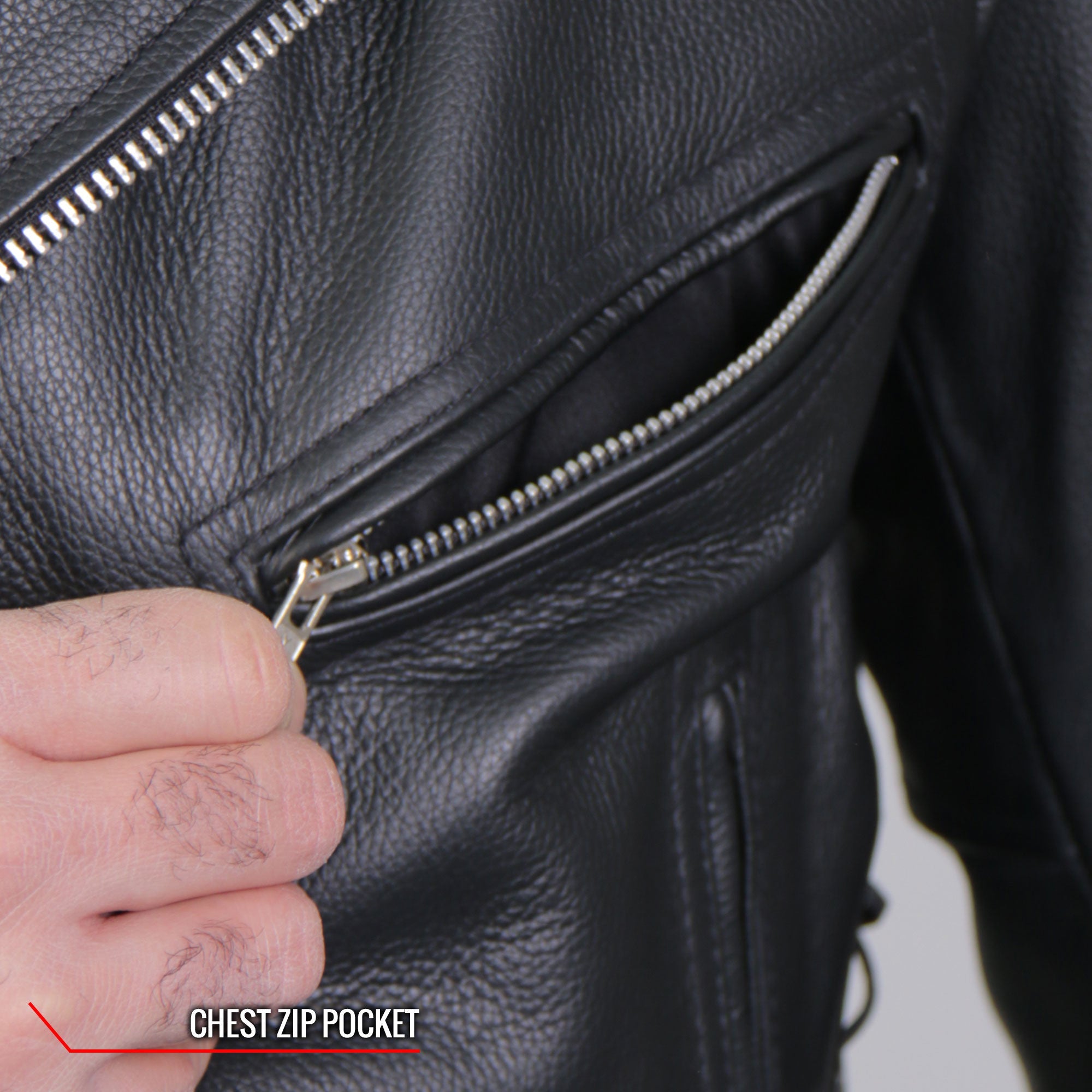 JKM2001 Men’s Black ‘Skull And Crossbones' Motorcycle Leather Biker Jacket