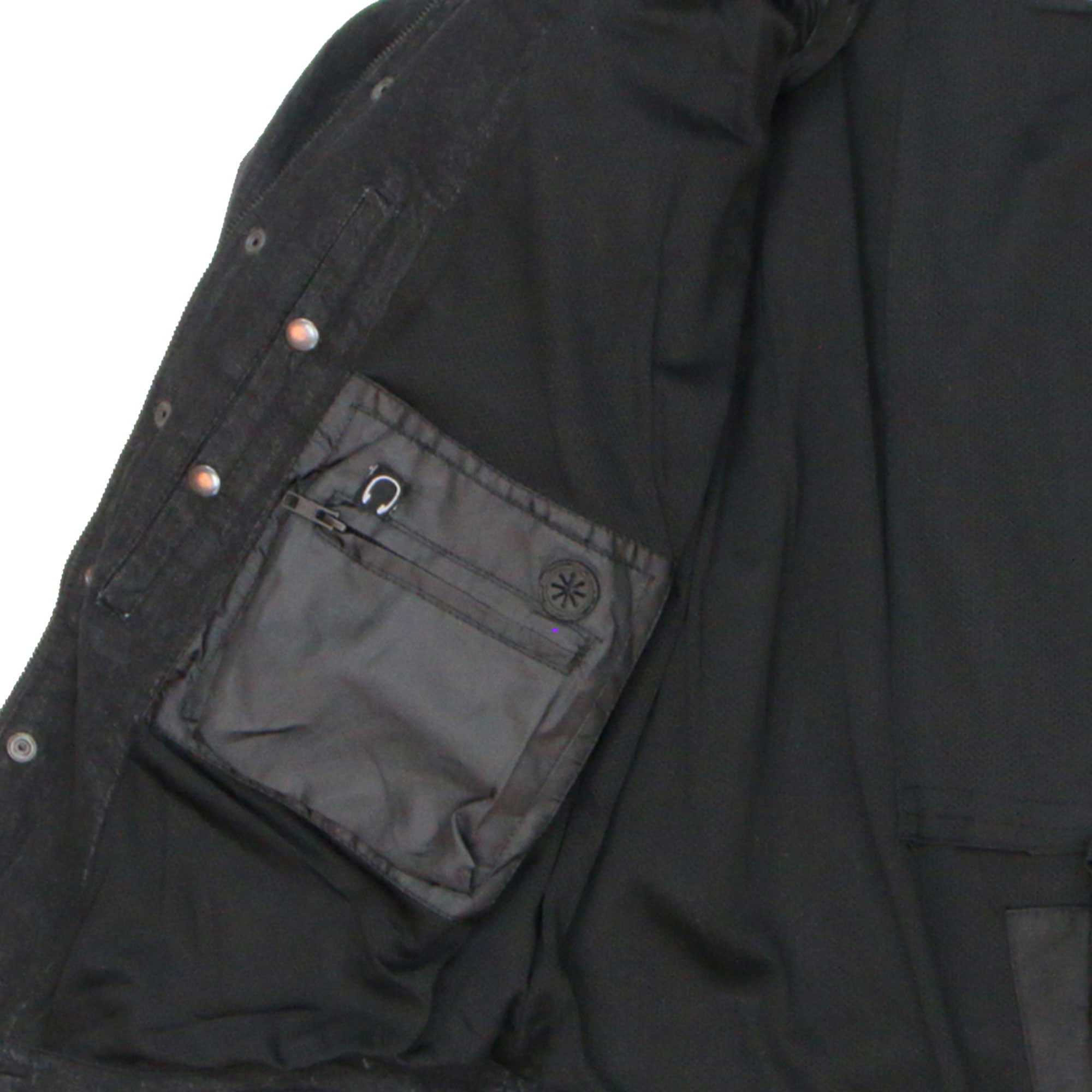 JKM3009 Men's Classic Motorcycle Black Denim Long Sleeve Biker Shirt with Armor