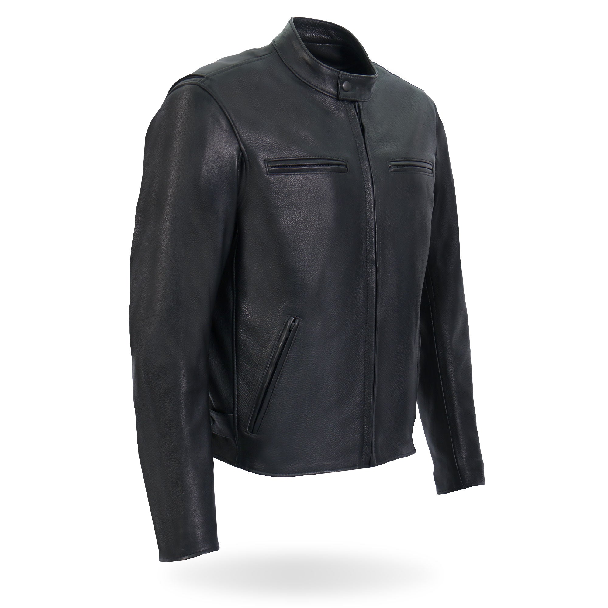 JKM5001 Men's USA Made Premium Leather Motorcycle Biker Racer Jacket