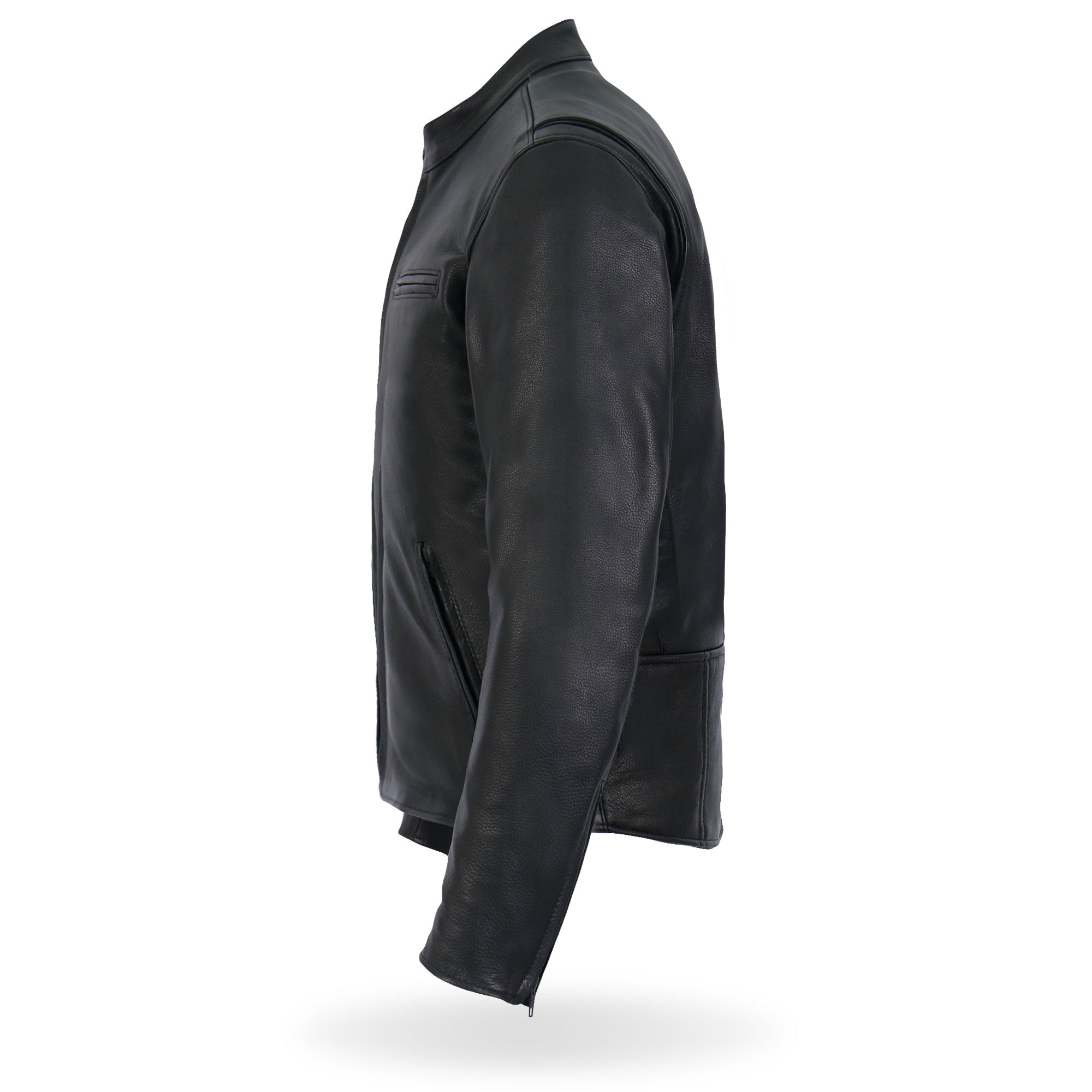 JKM5001 Men's USA Made Premium Leather Motorcycle Biker Racer Jacket