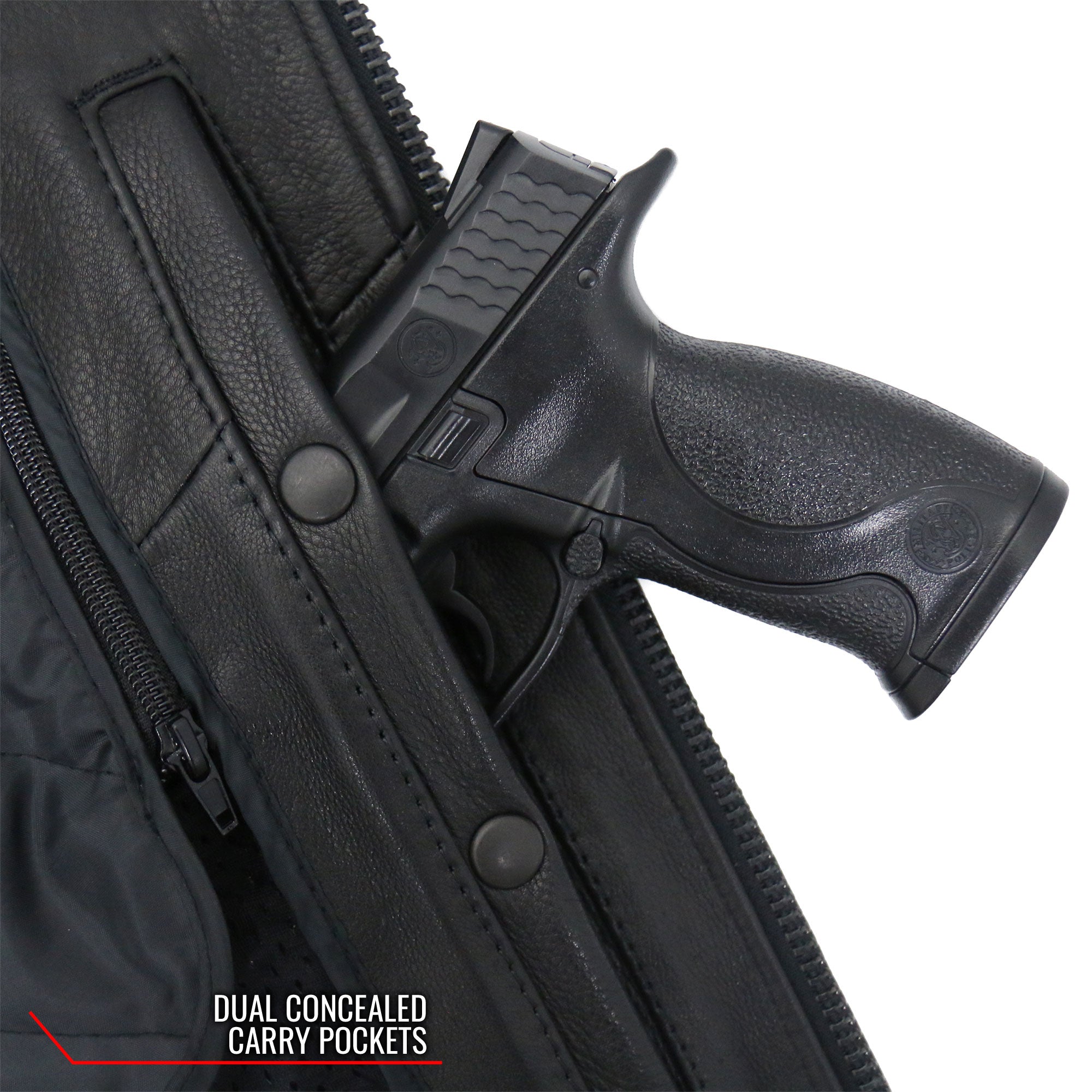 JKM5002 Men's USA Made Vented Premium Leather Motorcycle Biker Jacket with Side Lace