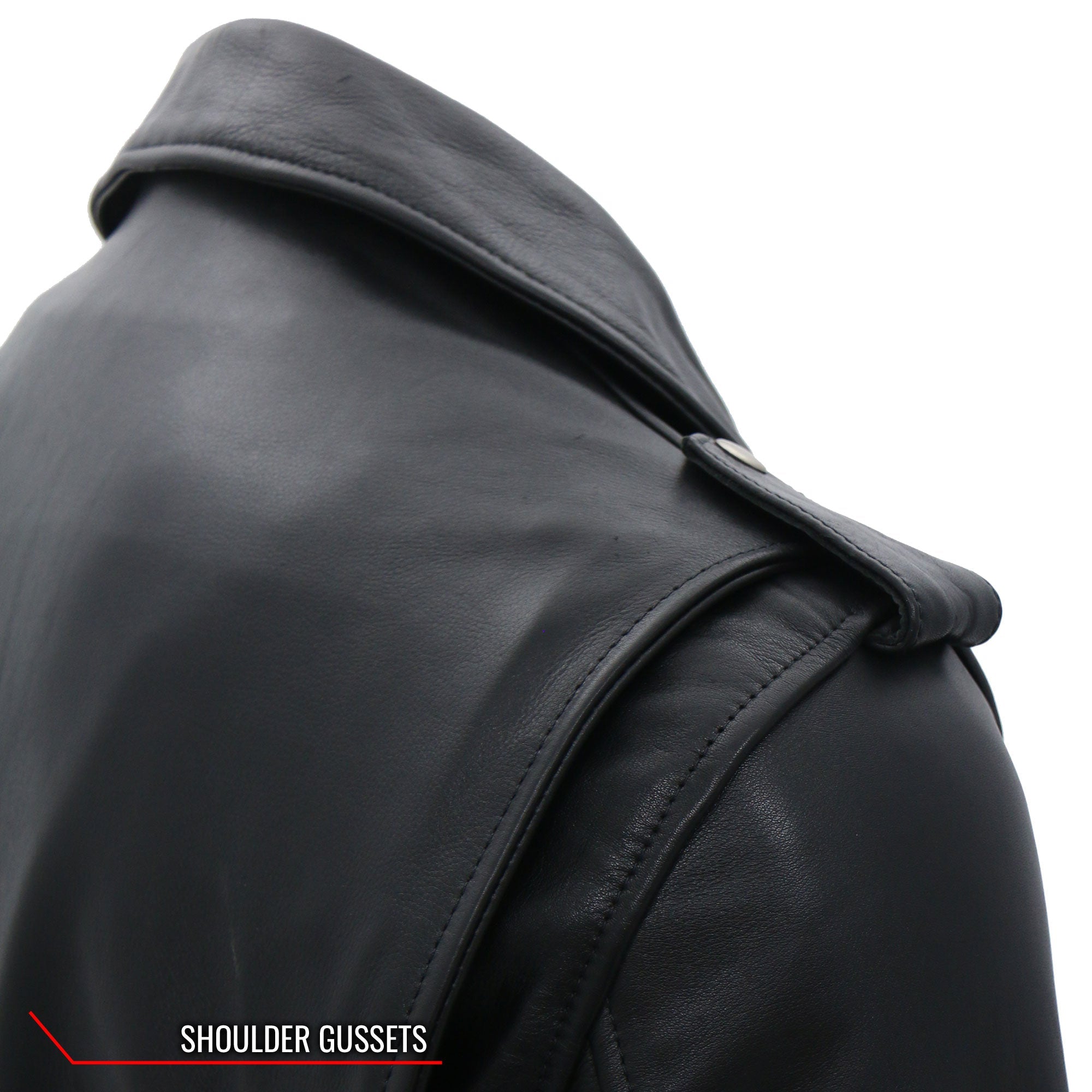 JKM5009 Men's USA Made Black Premium Leather Classic Motorcycle Biker Jacket