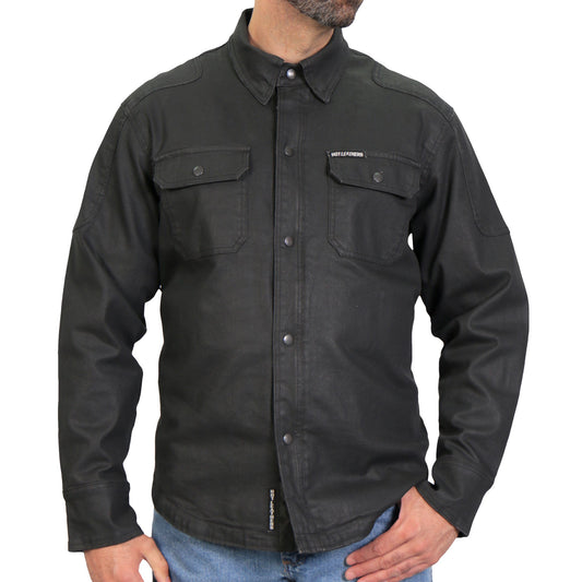 Men's Waxed Cotton Concealed Carry Shirt Jacket