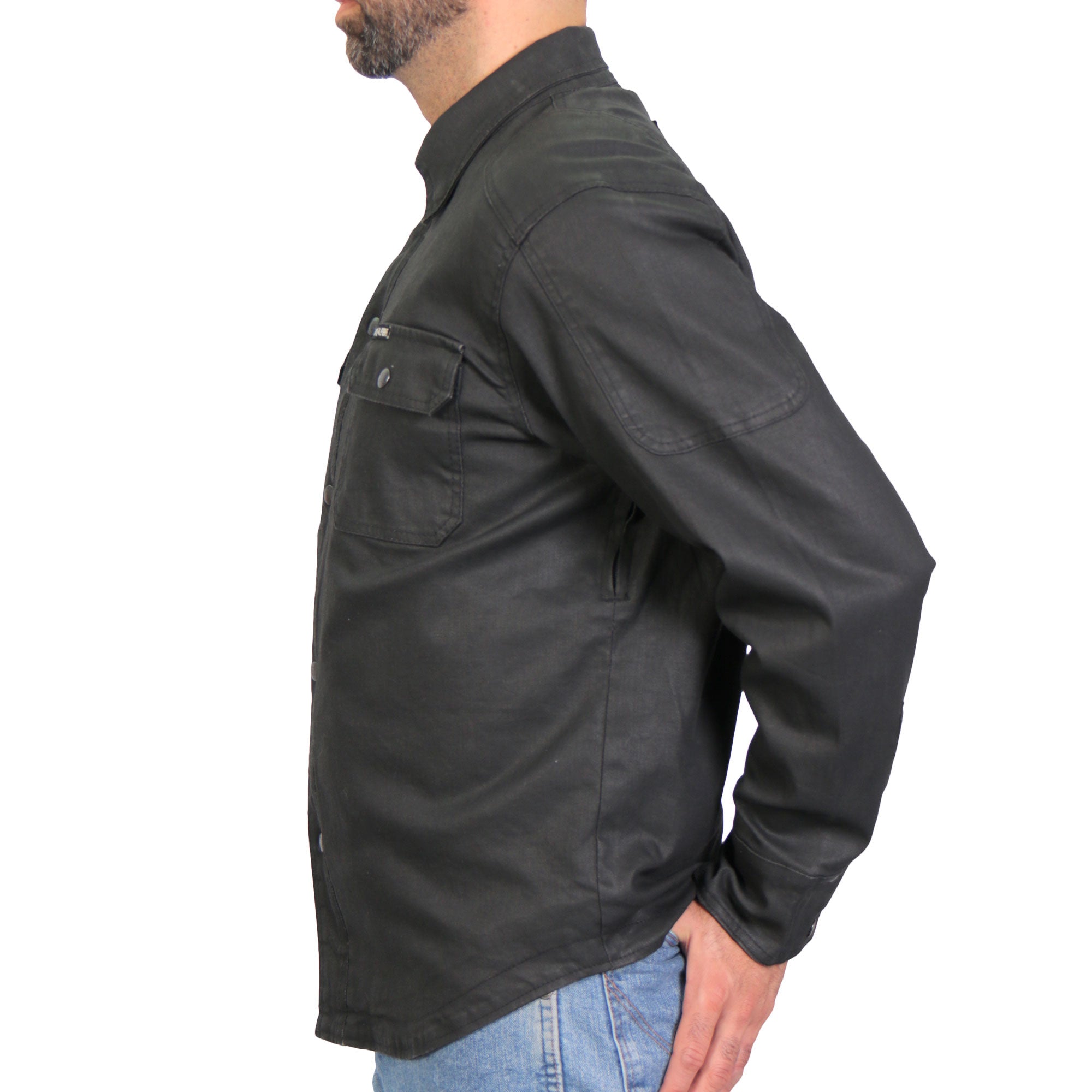 Men's Waxed Cotton Concealed Carry Shirt Jacket