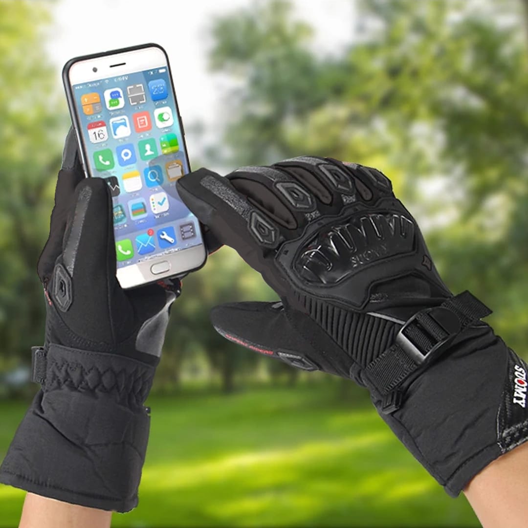Winx Armored Waterproof Motorcycle Gloves with Touchscreen Capability M Winx Armored Waterproof Motorcycle Gloves with Touchscreen Capability M