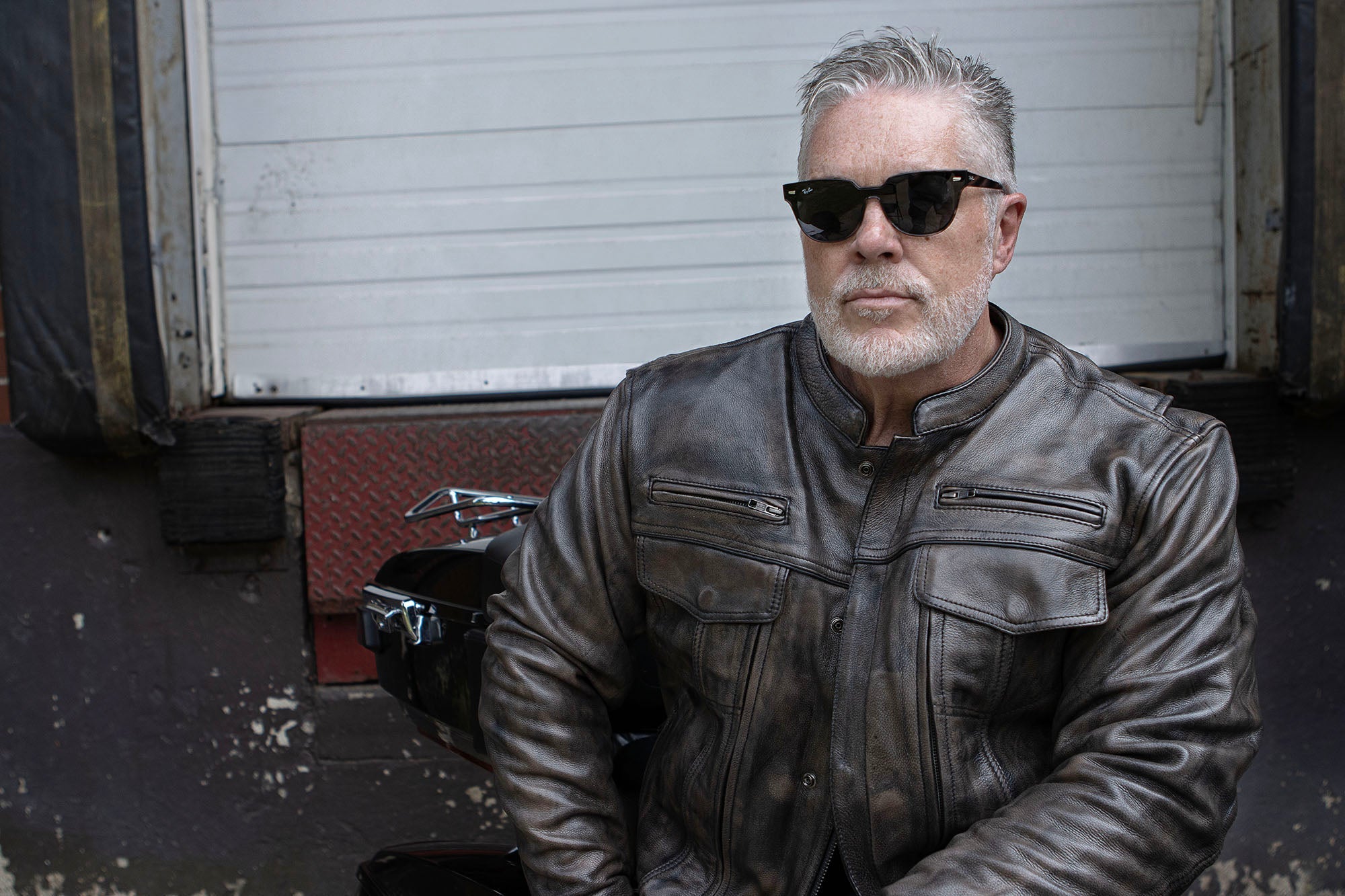 MLM1508 Men's Distressed Brown Premium Leather Motorcycle Rider Jacket