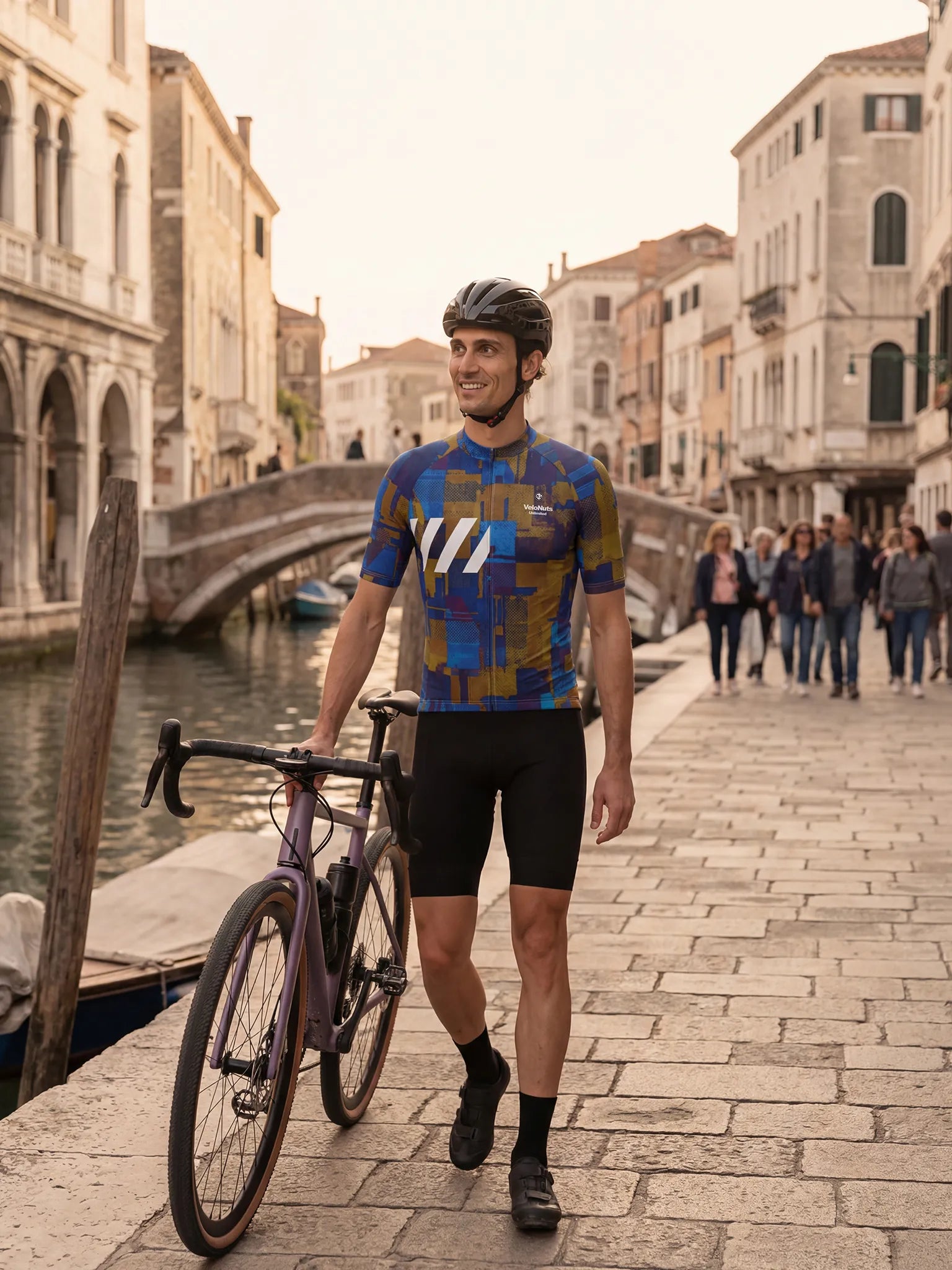 Men's Cycling Jersey Terrain Blocks