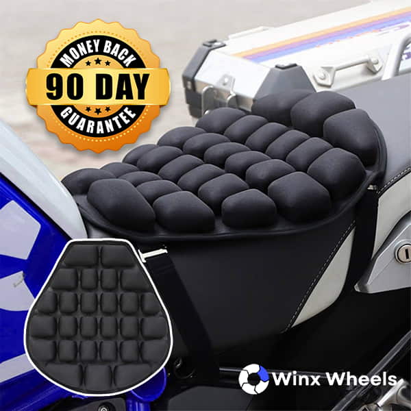 Motorcycle Gel Seat Cushion Mesh Cover Shock Absorption