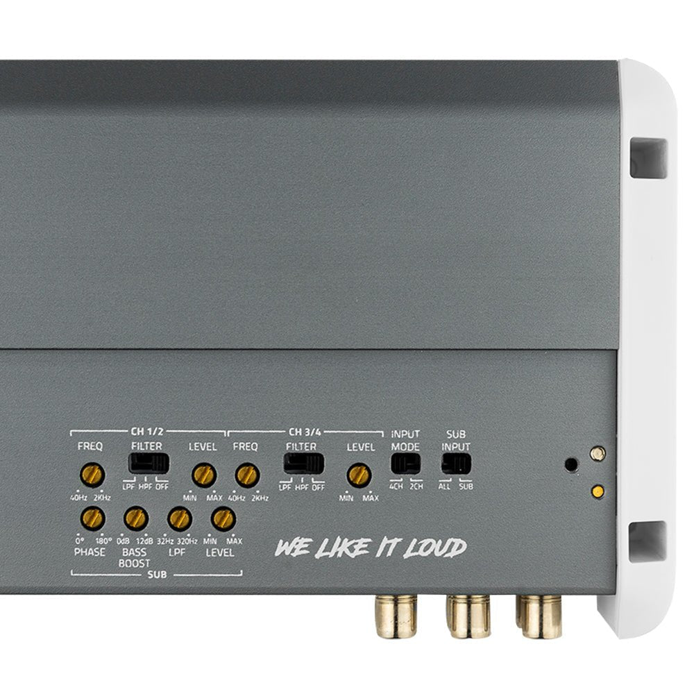NXL 5-Channel Full-Range Class D IPX5 Marine Amplifier | 4 x 150W @ 4-Ohm and 1 x 600W RMS @ 2-Ohm