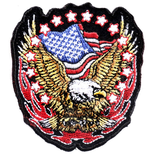 PPA1422  Eagle Flag and Stars Patch 3" x 3"