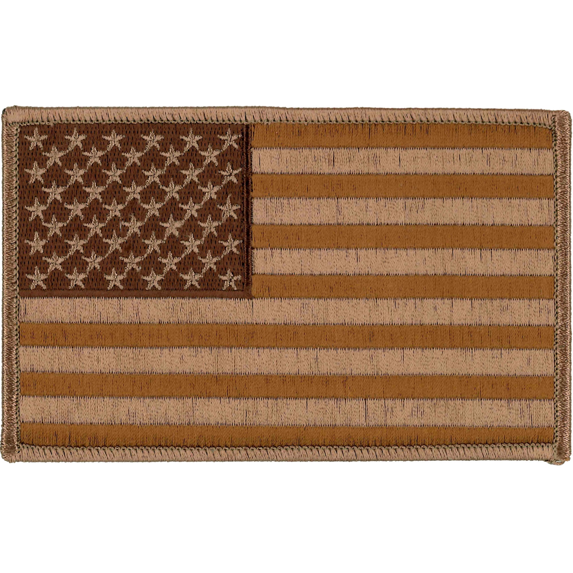 PPA7032 Brown American Flag 5" Patch