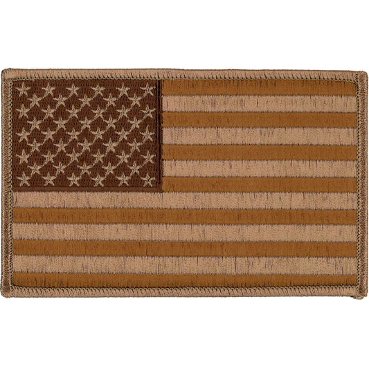 PPA7032 Brown American Flag 5" Patch