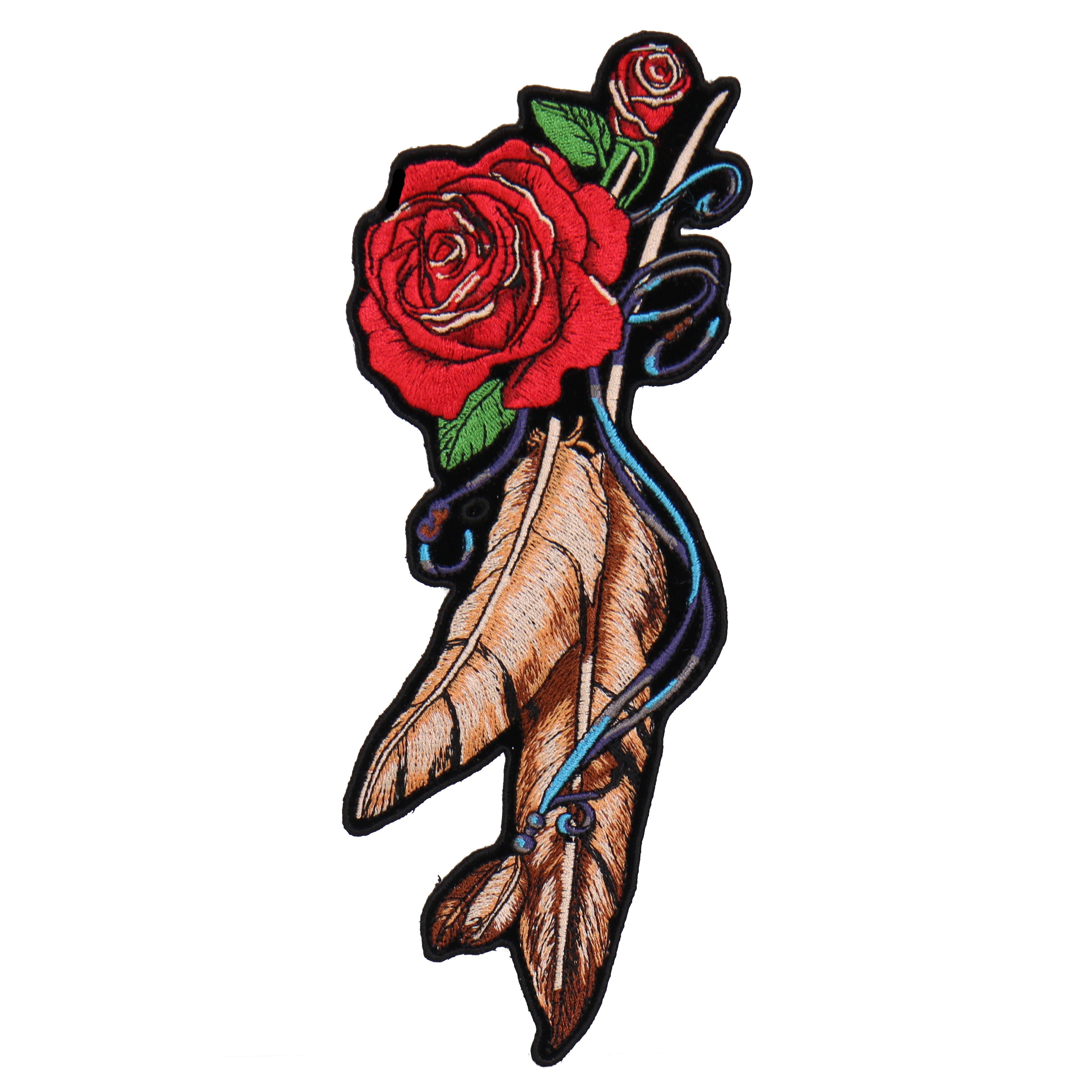 PPA7530 Feather and Roses Ladies 2" x 5" Patch