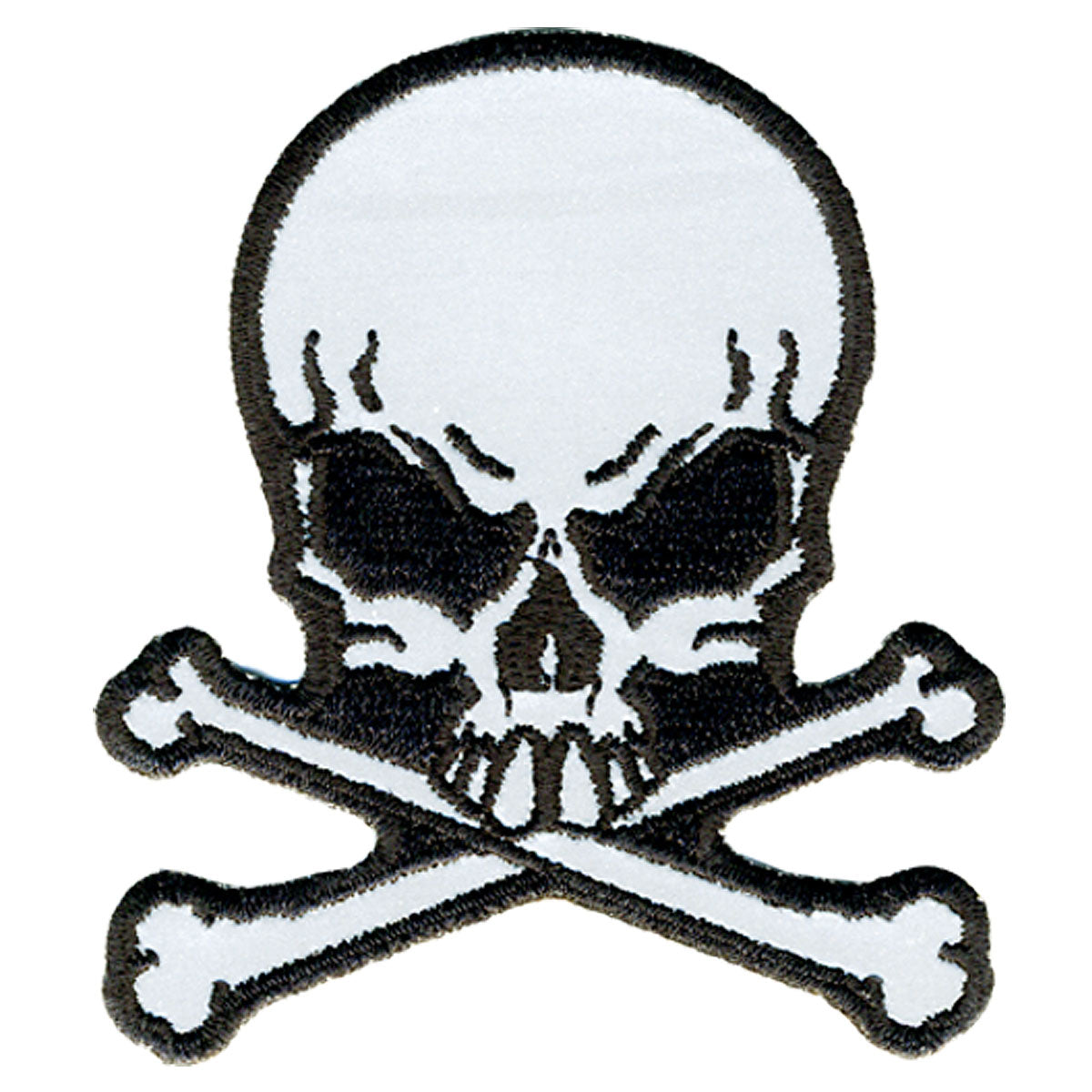 PPB1060 Refliective Skulls N BNS 3" x 3" Patch