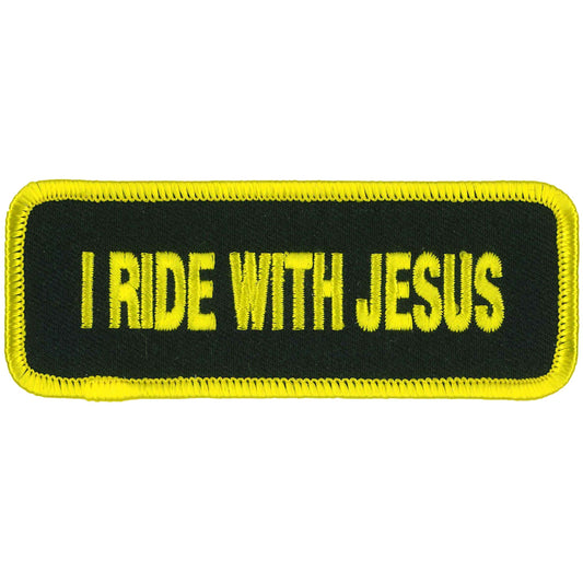 PPL9063 I Ride With Jesus 4" x 2" Patch