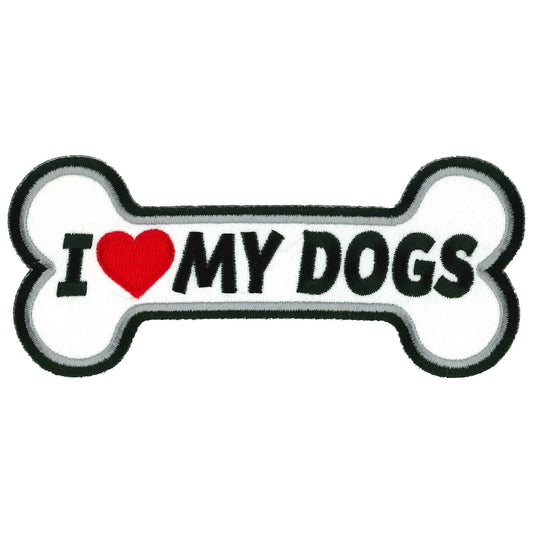 I Heart My Dogs 5" X 2" Patch
