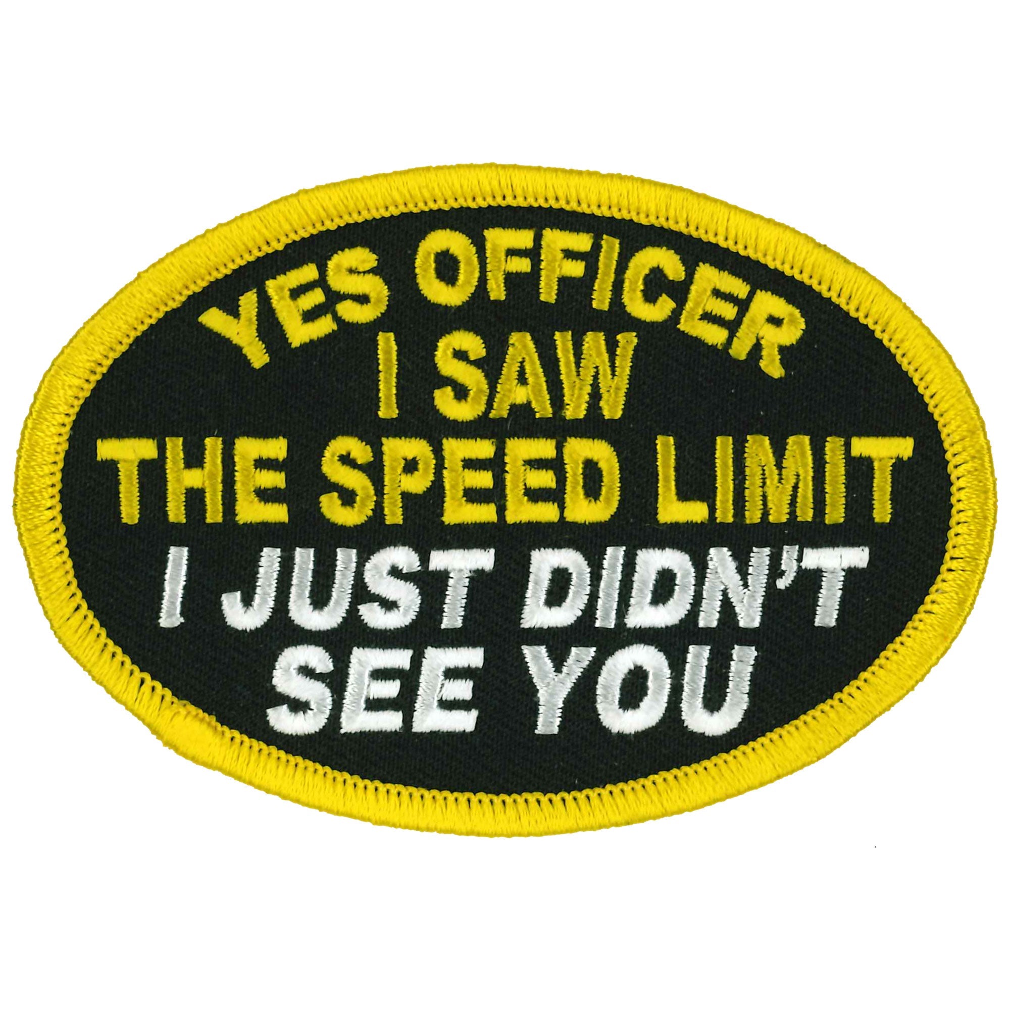 Yes Officer 4" X 3"  Patch