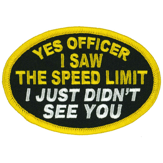 Yes Officer 4" X 3"  Patch