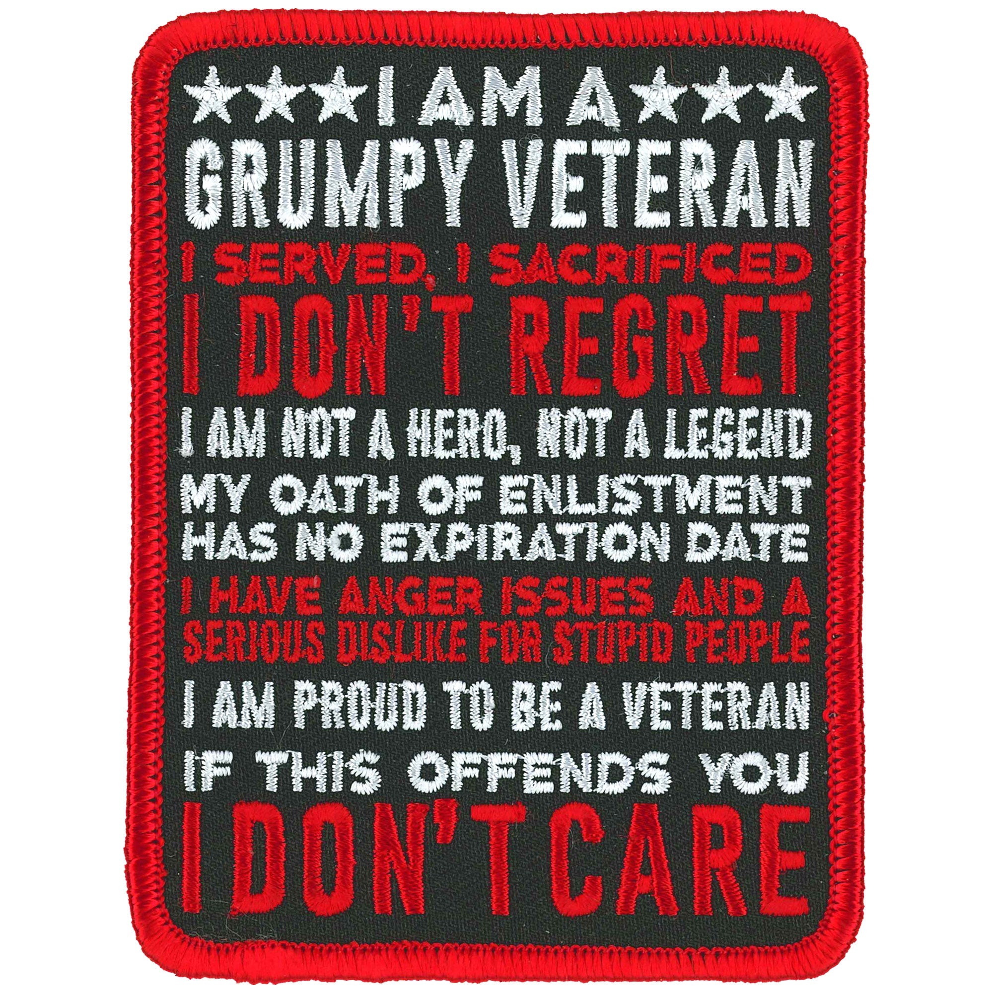I Am A Grumpy Veteran Patch