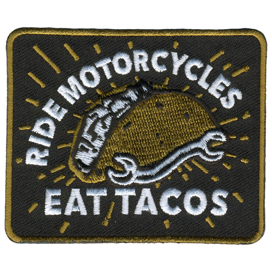 Ride Motorcycles Eat Tacos Patch