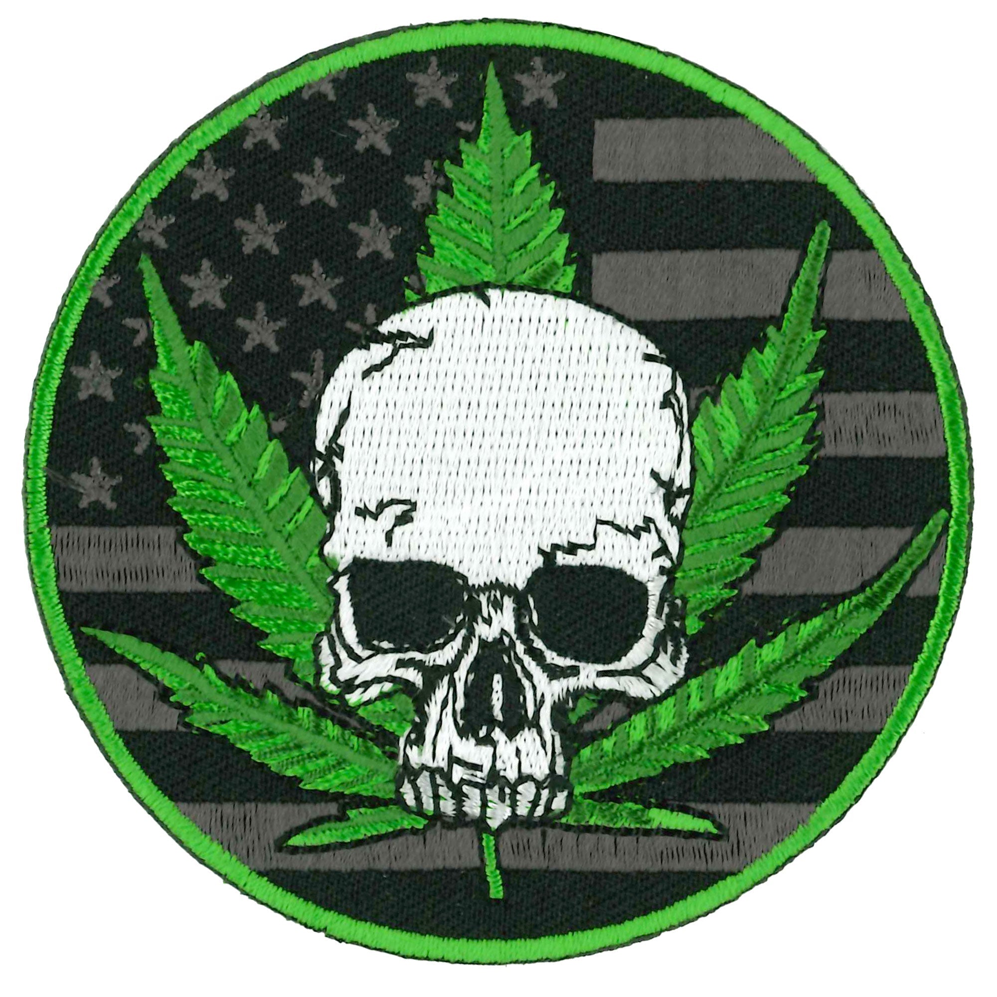 Skull and Pot Leaf Patch