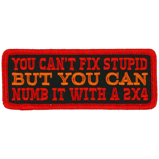 You Can't Fix Stupid 4" X 2" Patch