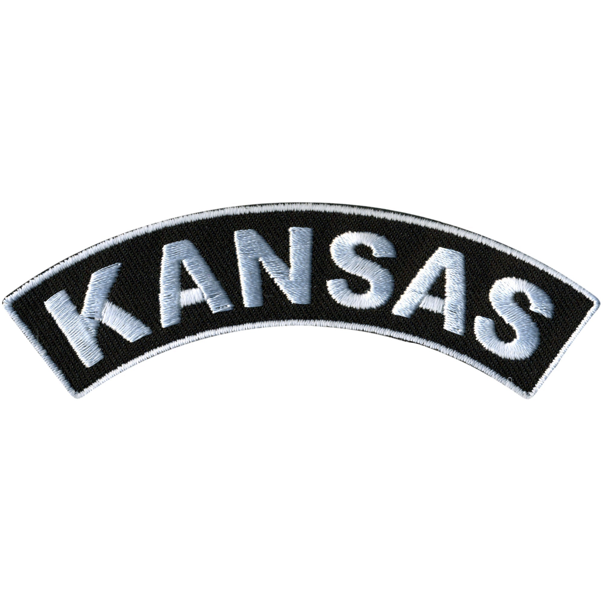 Arkansas Top Rocker Lettering Kansas 4” X 1” Top Rocker Patch – winxwheels