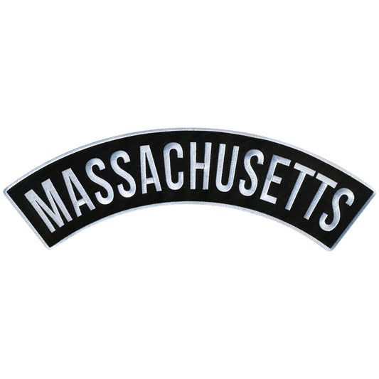 Massachusetts 12” X 3” Top Rocker Patch