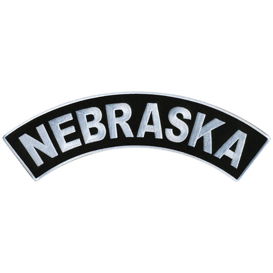 Nebraska 12" X 3" Top Rocker Patch