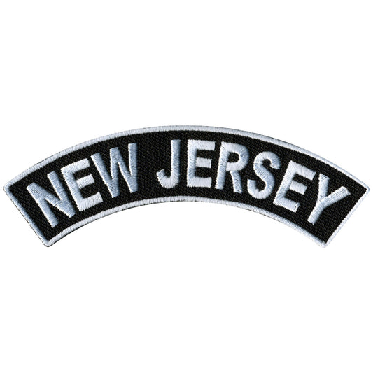 New Jersey 4" X 1" Top Rocker Patch