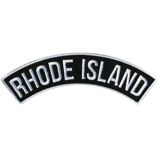 Rhode Island 4” X 1” Top Rocker Patch
