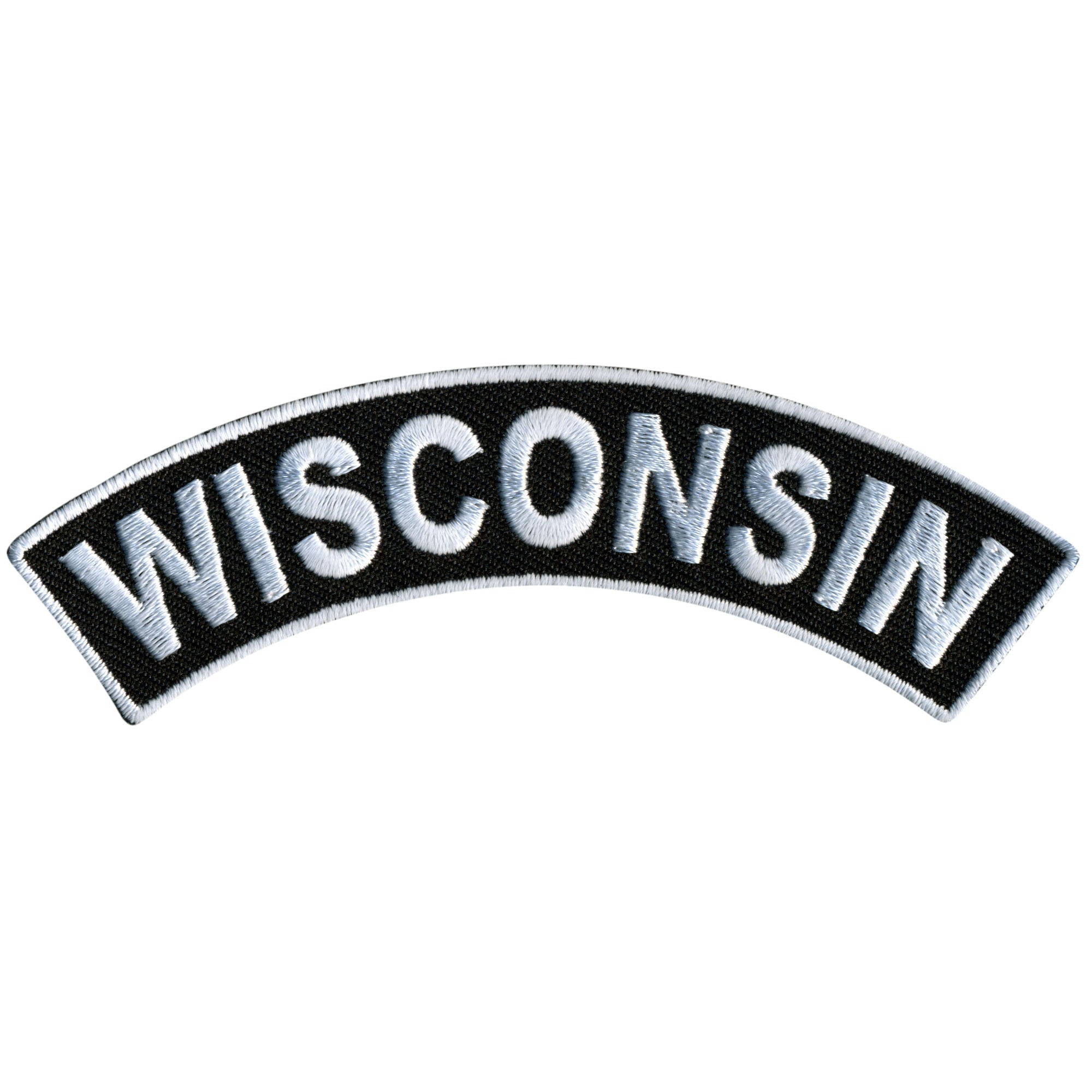 Wisconsin Top Rocker Hot Leathers Wisconsin 4” X 1” Top Rocker Patch – winxwheels