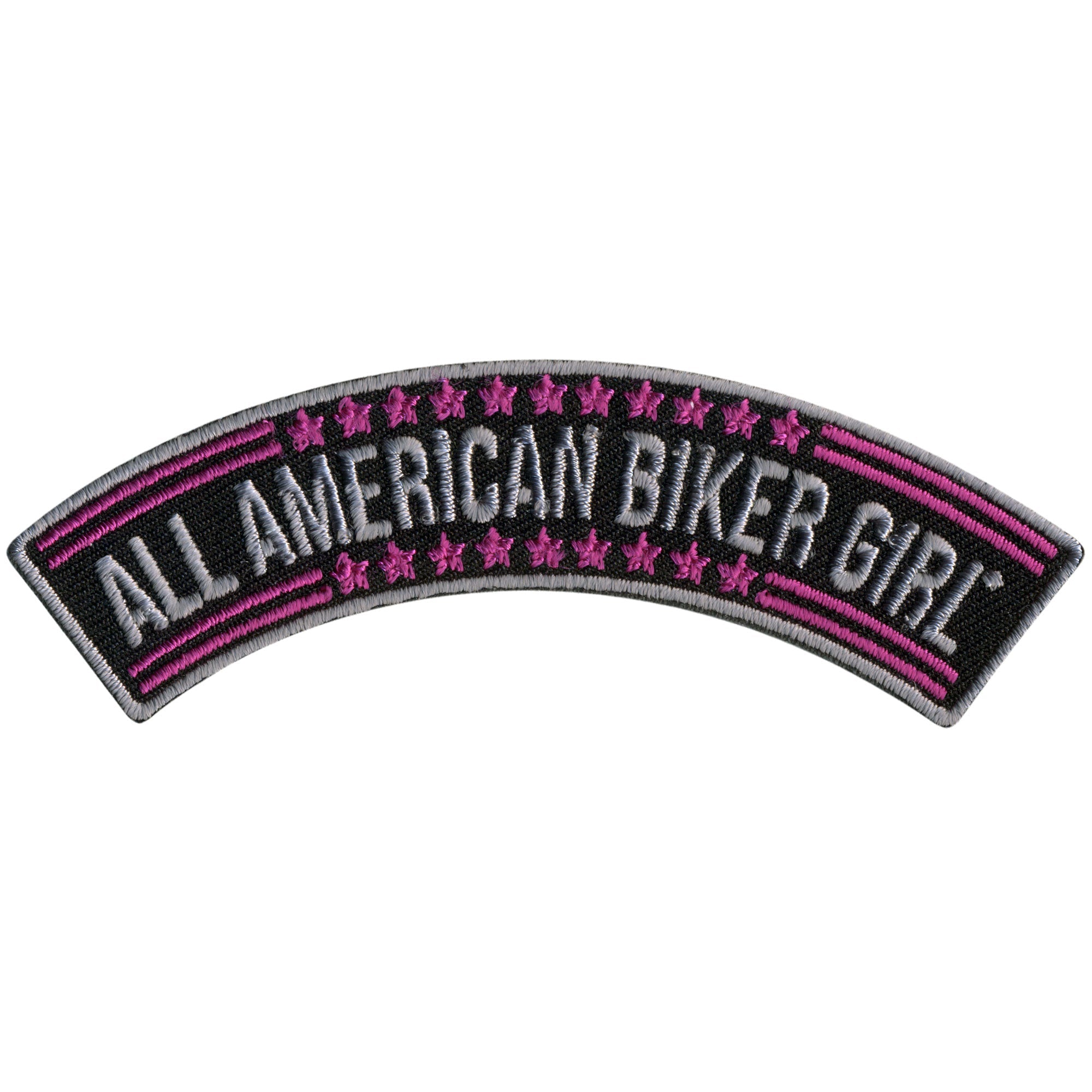 All American Biker Girl 4” X 1” Top Rocker Patch