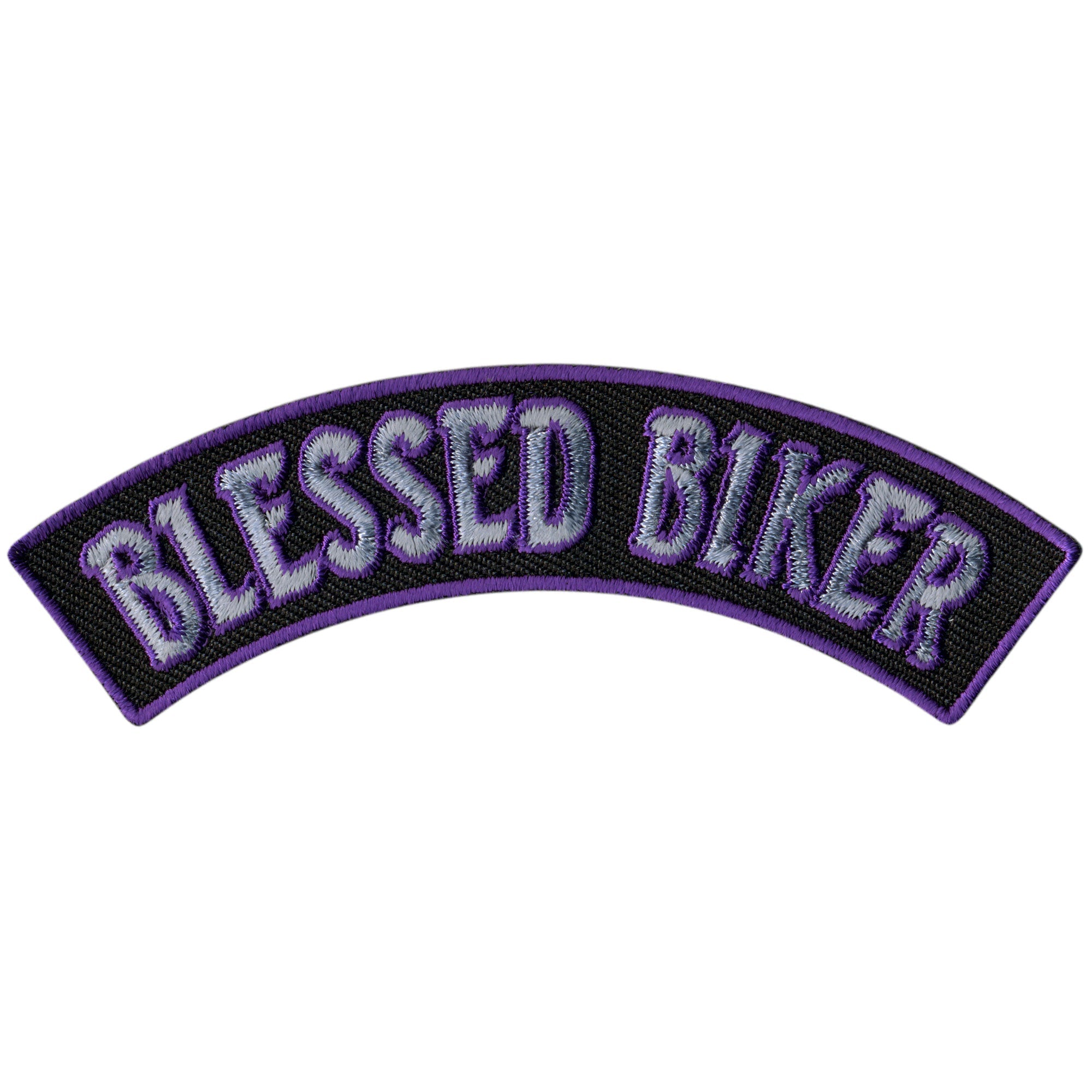Blessed Biker 4” X 1” Top Rocker Patch
