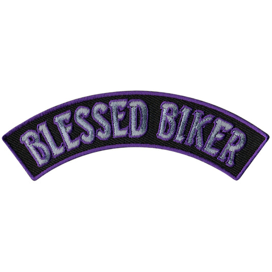 Blessed Biker 4” X 1” Top Rocker Patch