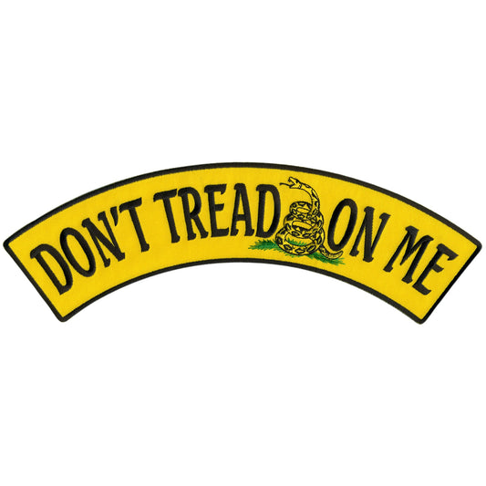 Don't Tread On Me 12” X 3” Top Rocker Patch