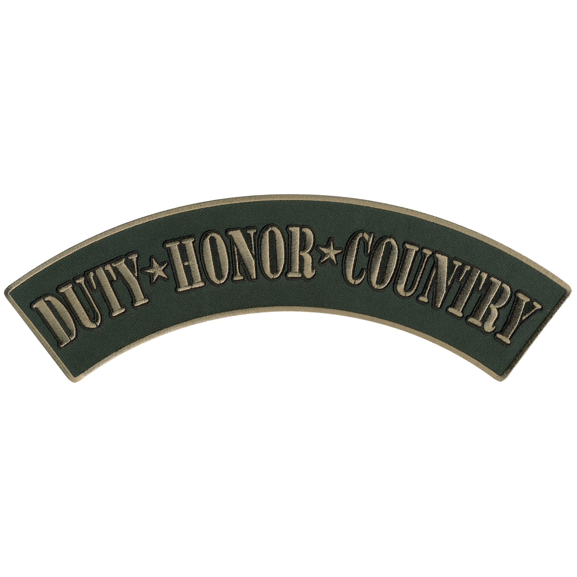 Duty Honor Country 12” X 3” Top Rocker Patch