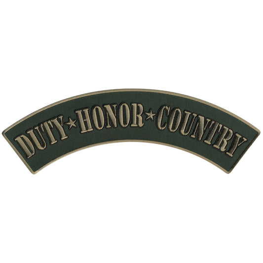 Duty Honor Country 12” X 3” Top Rocker Patch