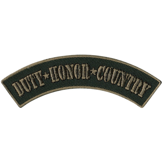 Duty Honor Country 4” X 1” Top Rocker Patch